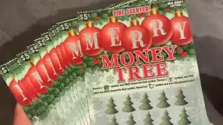 13 подряд 5-долларовых монет Merry Money Tree &mdash; НАЙДЕН СИМВОЛ 5X!! + ПРИБЫЛЬ &mdash; лотерея Нью-Джерси