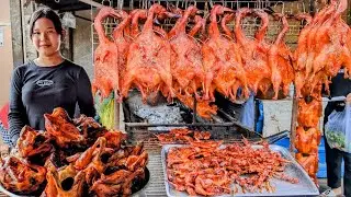 Cambodia Street Food, Roast Chicken, Roast duck & Roast Honey Duck / Cambodian Street Food