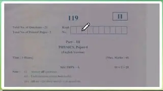Ap Inter First year 2024-25 (Pre-final)Exams😍 Physics Question Paper 💯imp ❤️ || Ap Inter 2025
