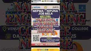 #MEPMA&ndash;NIPUNA #job #mela #2025 #mega #recruitment #drive at #narayanaengineeringcollege #nellore