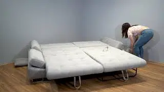CORNER SOFA BED - GREY