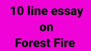 10 line essay on forest fire/essay on forest fire/paragraph on forest fire/causes of forest fire