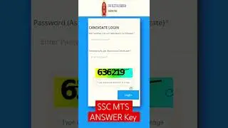 SSC MTS ANSWER KEY 2024 #shorts #ssc #sscmts #answerkey