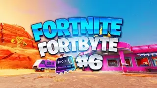 Fortnite Fortbyte #6 Location! - Yay! Emote at an Ice Cream Shop in the Desert!
