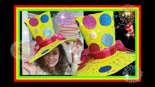 COMO HACER SOMBRERO LOCO SICODELICO AMARILLO PARA NIÑOS