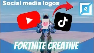 Tiktok and YouTube logo TUTORIAL in Fortnite creative 