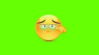 Crying Emoji Green Screen - Chroma Key