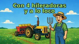 Mega granja - ¡4 hileradoras trabajando a lo loco! EP 7