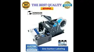 Electric Semi automatic Labeling Machine Round Glass Jar Cosmetic Bottle Sticker Label Applicator