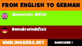 DEUTSCH   ENGLISCH  = Demokratiedefizit