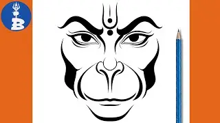 Bajrangbali Pencil Drawing _ How To Draw Hanuman Ji _ Easy Drawing