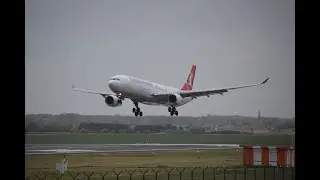 6 minutes of windy planespotting at EBBR (go-around)