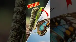 А что, если бабочки помнят, как умирать? #бабочка #гусеница #животное #шорты #факты 🦋🌿✨