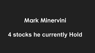 Mark Minervini and 4 stocks he currently Hold: GDDY,  MU, BCO and BAH.