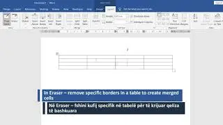 Draw or Eraser borders in table in Word 2016 - Vizatoni ose fshini kufij ne tabele ne Word 2016