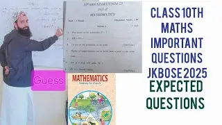 Class 10th important question GUESS jkbose nov. 2025 #10th #jkbose #maths 