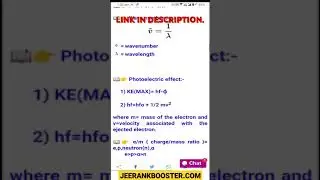 Atomic Structure - Important Concepts & Formulae [ IIT-JEE Important Formulas]#shorts #JEE