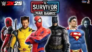 WWE 2K25 Dream Matches Marvel Vs DC War Games