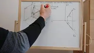 Rebatimento de um plano vertical sobre o PHP
