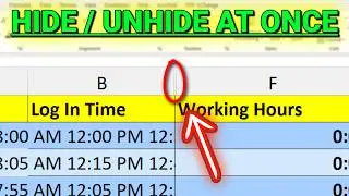 How to Hide or Unhide Multiple Rows And Columns At Once in Excel