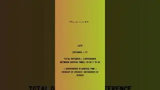 Speed Time Distance Shortcut 4
