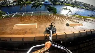 Surface Cleaning Techniques. How to clean 3,000 sq ft Tile Roof In (1)Hour. #timelapse #swfl