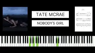 Tate McRae - NOBODY'S GIRL (BEST PIANO TUTORIAL & COVER)