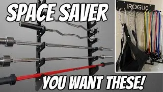 BARBELL STORAGE RACK / GUN RACK  Titan Fitness - Home Gym Wall Storage Holder Rep Fitness Rogue