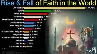 Rise& Fall of Faith in the World 10,000 BCE - 2100 CE | Data Player