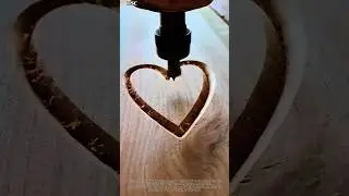 CNC Wood Carving Machine Creates a Perfect Heart with Stunning Precision 💖