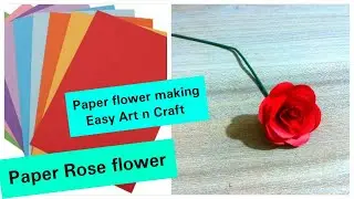 Easy Origami Rose | Simple Paper Flower | Easy small paper rose step by step tutorial