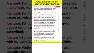 What are Your Salary Expectations | 9 Best Answers