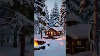 Cozy Winter Cabin in the Heart of the Forest ❄️🔥