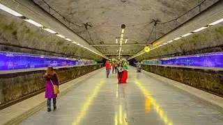 Sweden,Stockholm,Bagarmossen metro station, Elevator
