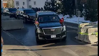 Donald J. Trump Motorcade at the World Economic Forum 2026 in Davos, Switzerland