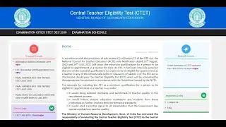 Central Teacher Eligibility Test(CTET) Exam Online Form 2019 | Central Board of Secondary Education