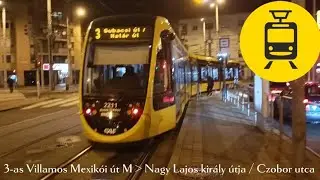 2023.04.02 | Utazás a 3-as Villamoson | CAF Urbos 5 (2211) | Mexikói út M - Nagy Lajos király útja