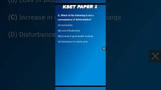 KSET / UGC NET Paper 1||MCQ's on Environmental science@Knowledge9world