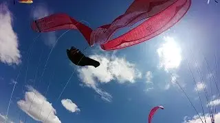 Paragliding Close Call during competition