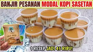 1 RESEP JADI 45 RIBU! PENAN CUAN MODAL KOPI SASETAN | Puding Mozaik Cappucino Ide Jualan 3000an