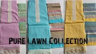 Mumtaz Arts Lamhay Pure Lawn Cambric Cotton Embroired Salwar Suit Collection Single Available