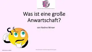 Was ist eine gro&szlig;e Anwartschaft?