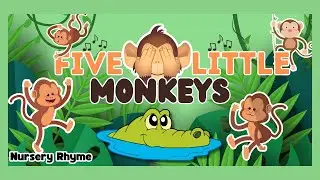 Five Little Monkeys Swinging In The Tree Nursery Rhyme Songs For Kids | Toddler Learning Songs