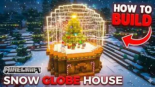 Minecraft Tutorial: How to Build a Giant Snow Globe House ❄️ (Easy 2025)