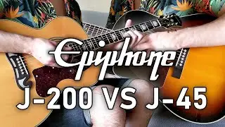 Epiphone Dreadnought против Super Jumbo &mdash; EJ-200 против AJ-220SCE &mdash; Вдохновлены Gibson J-200 и J-45?🤯