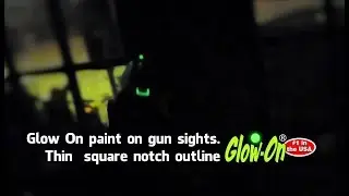 Large gun sights markings for easy visibility with Glow-On Super Phosphorescent.