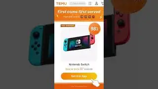 Limited $7 Nintendo Switch | Shop Temu | $100 Free &bull;  