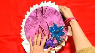 DIY round shape cushion/pillow cover cutting and stitching