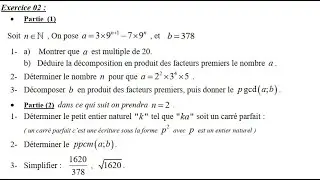 Evaluation n1 Maths-TRCS (Exercice2: Arithm&eacute;tiques dans N) PPCM