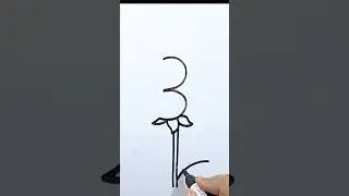 Rose drawing easy 3 number ✍️ ✨ 🌹 #art #drawing #tutorial